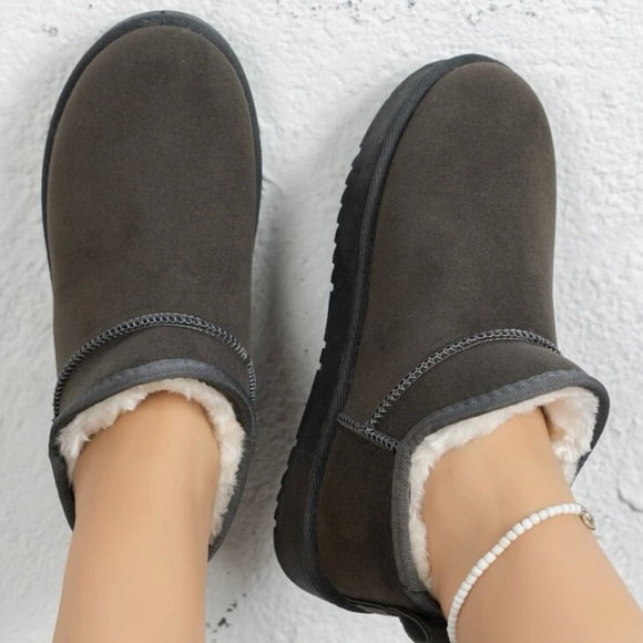 Army Green Fur Lined Thermal Ankle Winter Boot - Picture 4 of 4